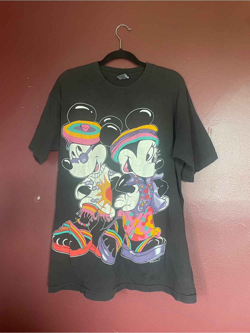 Vintage Mickey & Minnie Psychedelic Short Sleeve Tee - Men's Shirt